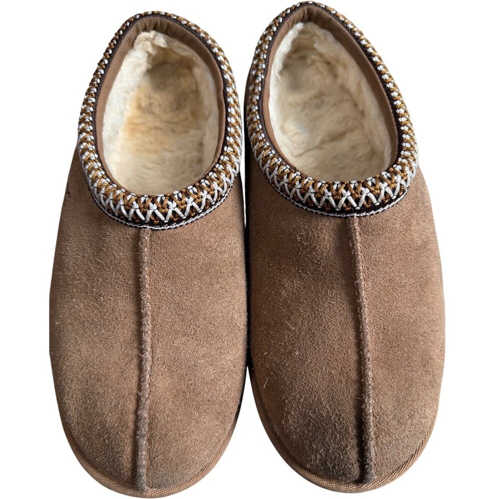 UGG Chestnut Suede Cozy Lined Slippers Youth 5